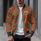 Clan Moncreiffe Tartan Men Bomber Jacket Crest And Plaid Basic Style