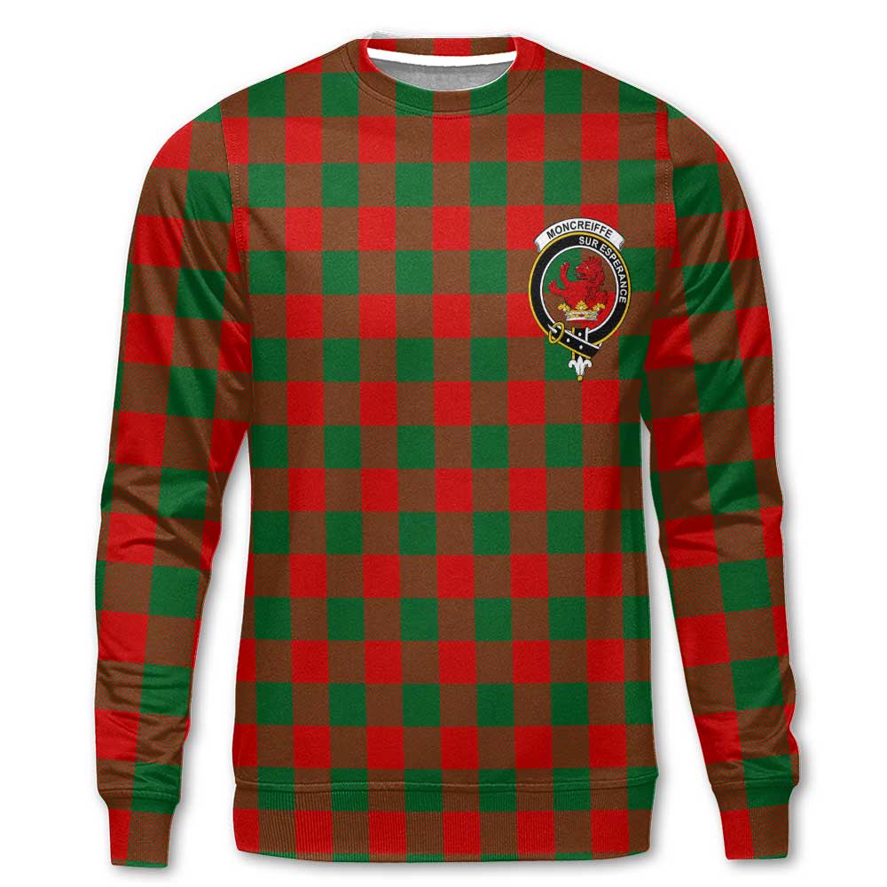 Clan Moncreiffe Tartan Women Sweatshirt Crest And Plaid Basic Style