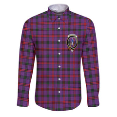 Clan Montgomery Tartan Long Sleeve Button Shirt Crest And Plaid Basic Style