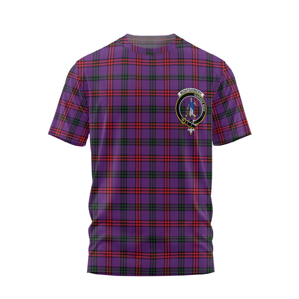 Clan Montgomery Tartan Women T Shirt Crest And Plaid Basic Style