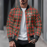 Clan Monypenny Tartan Men Bomber Jacket Crest And Plaid Basic Style