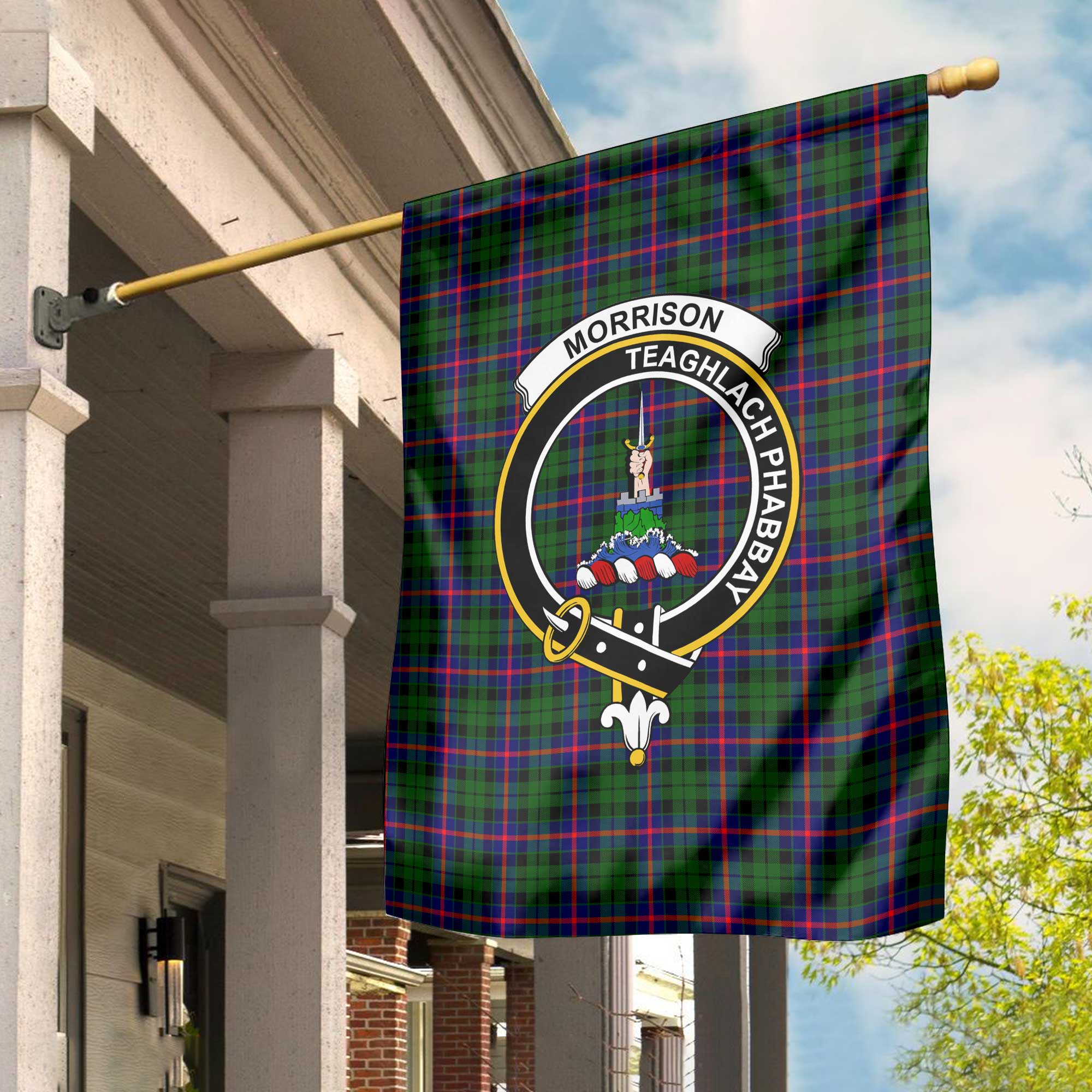 Clan Morrison Tartan Garden Flag Crest And Plaid Basic Style