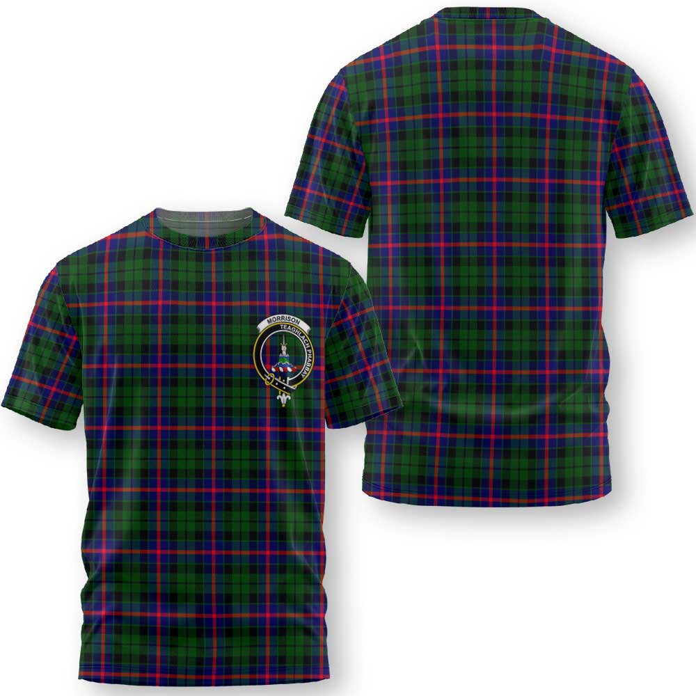 Clan Morrison Tartan Men T Shirt Crest And Plaid Basic Style