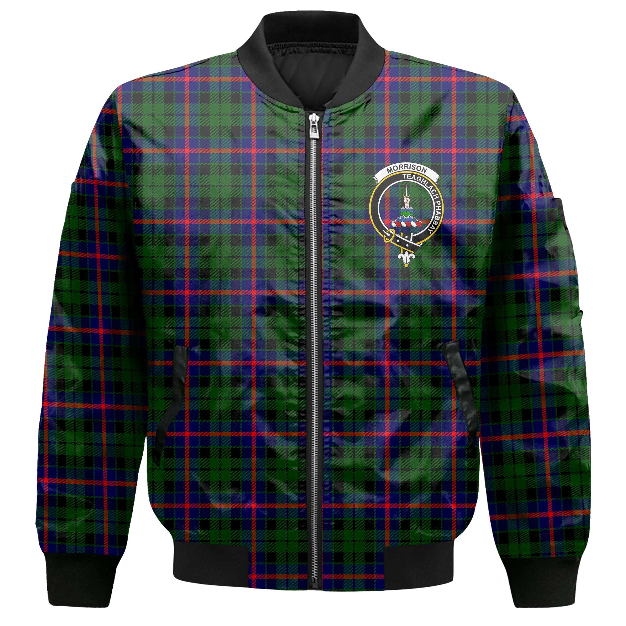 Clan Morrison Tartan Women Bomber Jacket Crest And Plaid Basic Style
