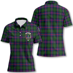 Clan Morrison Tartan Women Polo Shirt Crest And Plaid Basic Style