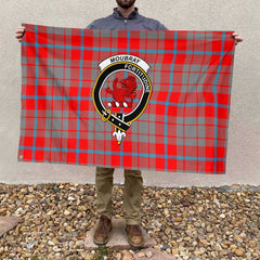 Clan Moubray Tartan Flag Crest And Plaid Basic Style
