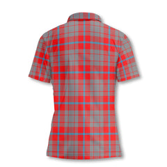 Clan Moubray Tartan Women Polo Shirt Crest And Plaid Basic Style