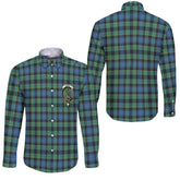 Clan Mowat Tartan Long Sleeve Button Shirt Crest And Plaid Basic Style