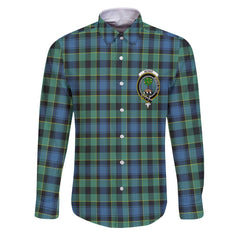 Clan Mowat Tartan Long Sleeve Button Shirt Crest And Plaid Basic Style