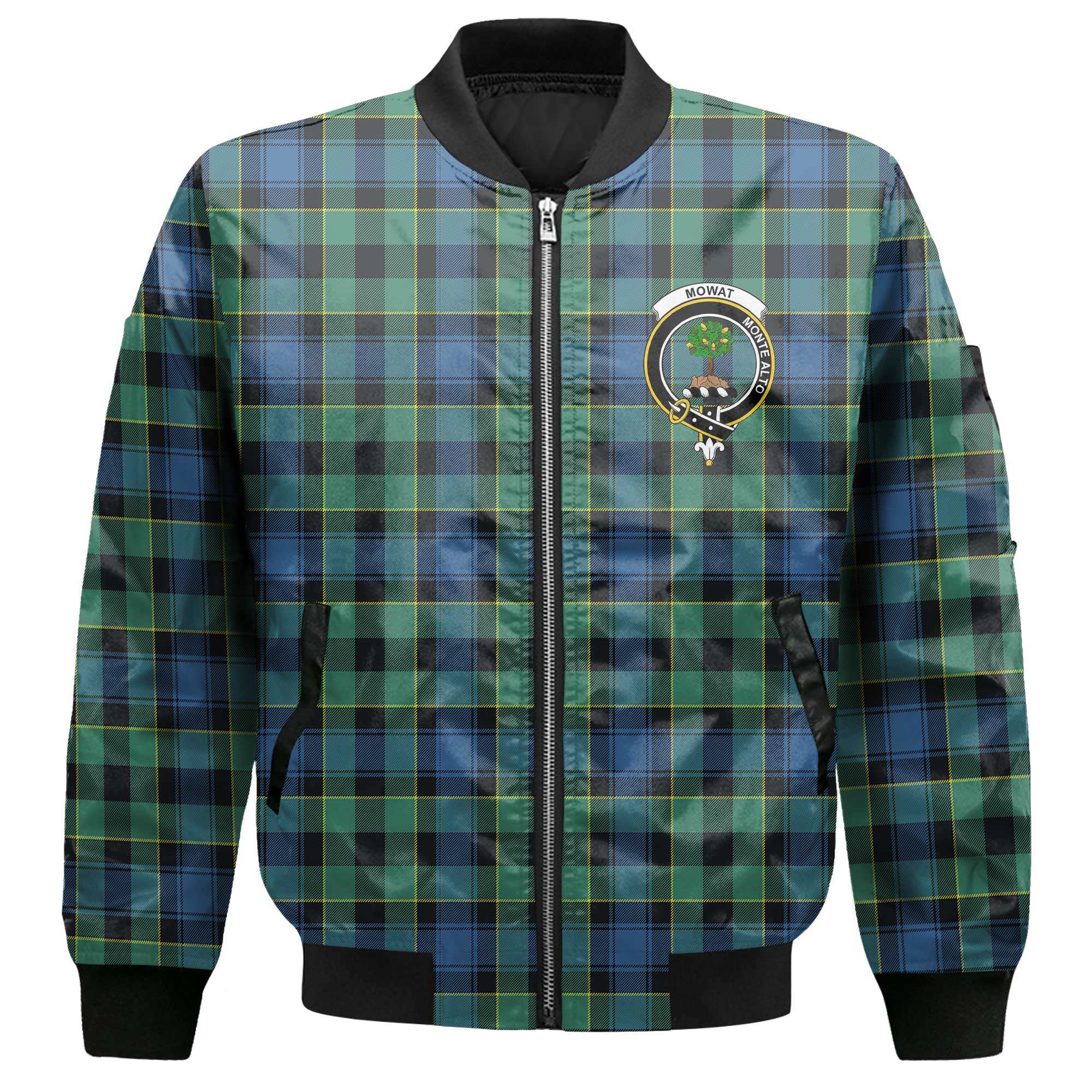 Clan Mowat Tartan Women Bomber Jacket Crest And Plaid Basic Style