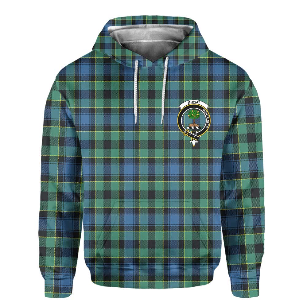 Clan Mowat Tartan Women Hoodie Crest And Plaid Basic Style
