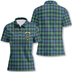 Clan Mowat Tartan Women Polo Shirt Crest And Plaid Basic Style