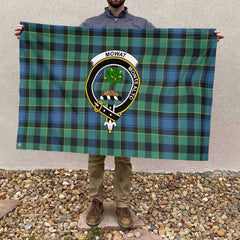 Clan Mowat Of Inglistoun Tartan Flag Crest And Plaid Basic Style