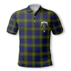Clan Muir Tartan Golf Men Polo Shirt Crest And Plaid Basic Style