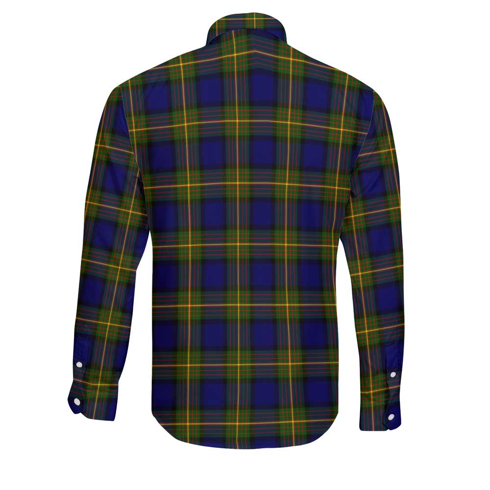 Clan Muir Tartan Long Sleeve Button Shirt Crest And Plaid Basic Style