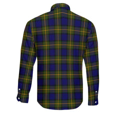 Clan Muir Tartan Long Sleeve Button Shirt Crest And Plaid Basic Style