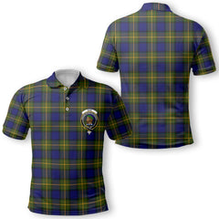 Clan Muir Tartan Men Polo Shirt Crest And Plaid Basic Style