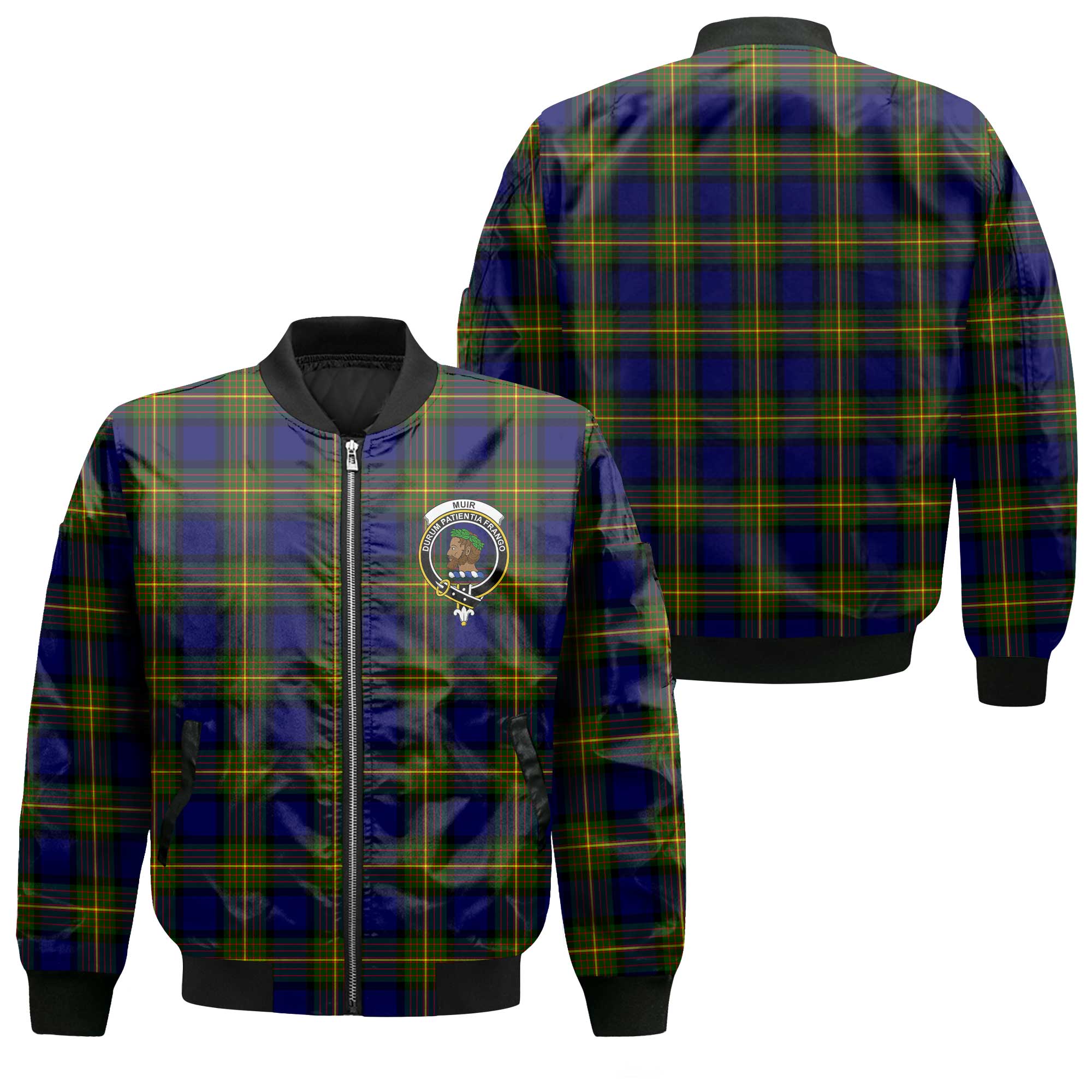 Clan Muir Tartan Women Bomber Jacket Crest And Plaid Basic Style