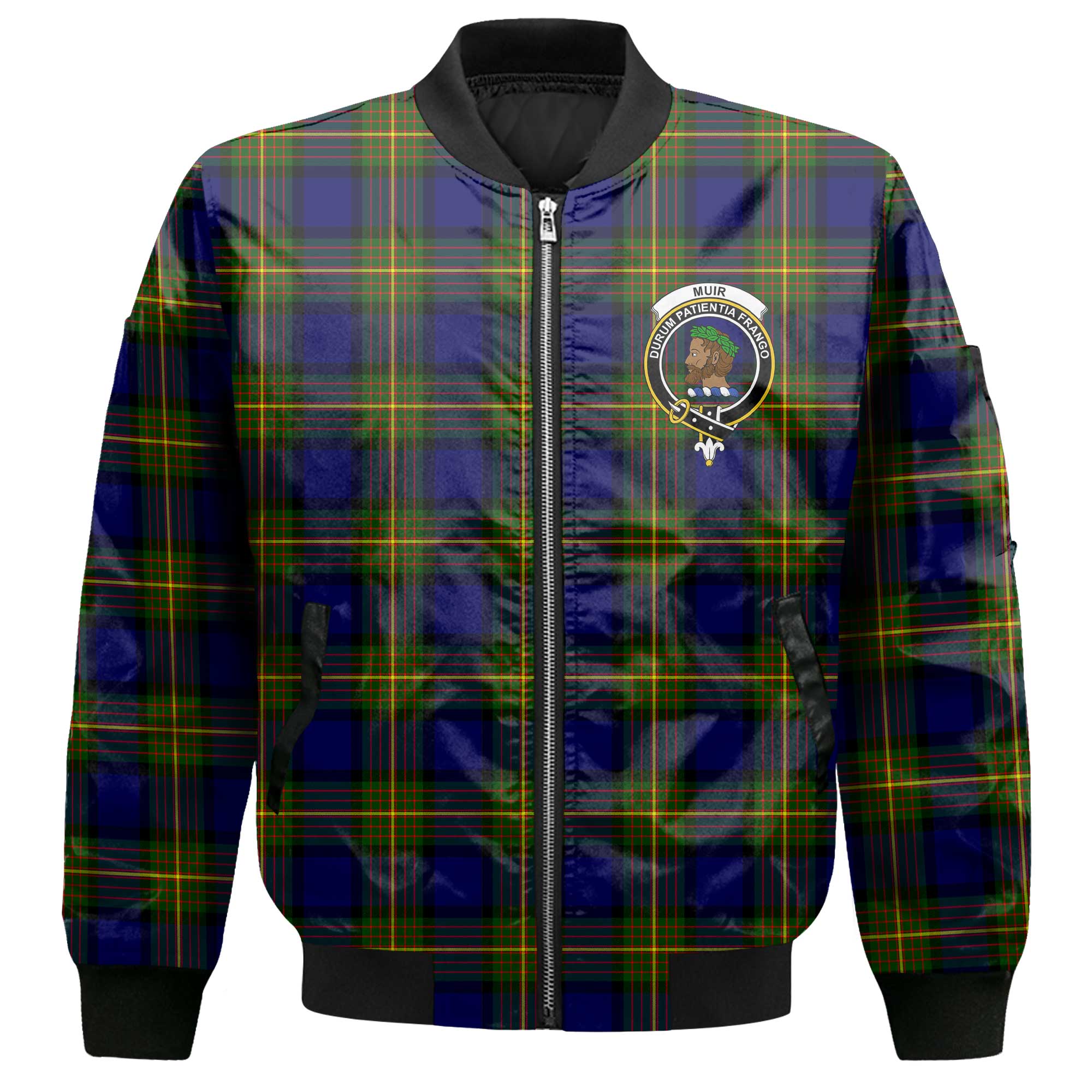 Clan Muir Tartan Women Bomber Jacket Crest And Plaid Basic Style