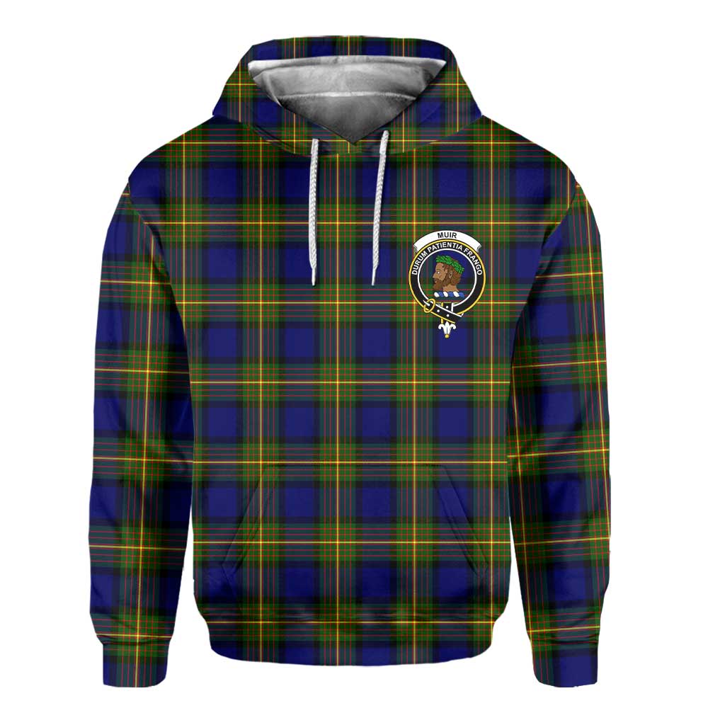 Clan Muir Tartan Women Hoodie Crest And Plaid Basic Style