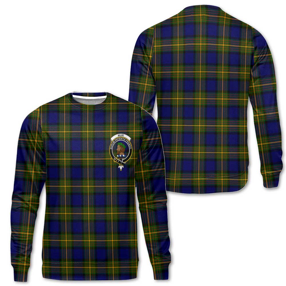 Clan Muir Tartan Women Sweatshirt Crest And Plaid Basic Style