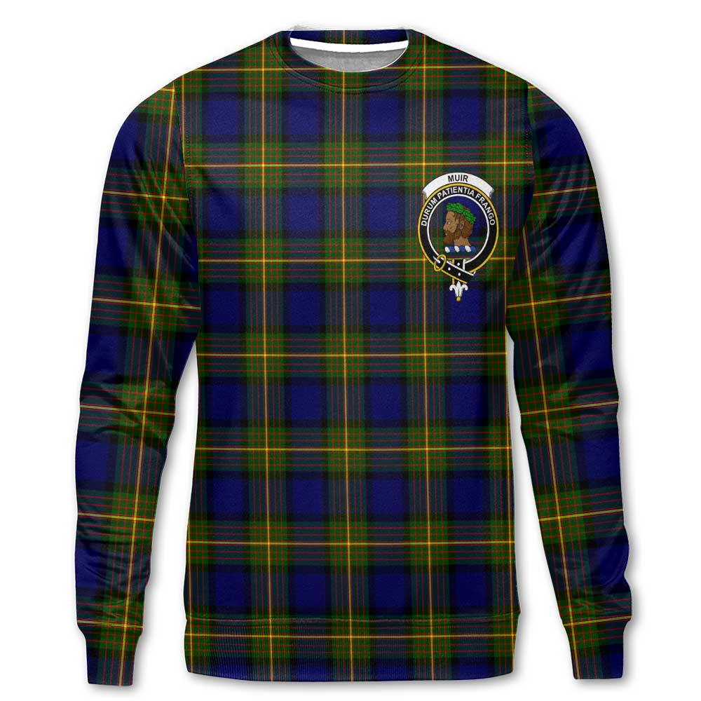 Clan Muir Tartan Women Sweatshirt Crest And Plaid Basic Style