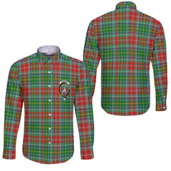 Clan Muirhead Tartan Long Sleeve Button Shirt Crest And Plaid Basic Style