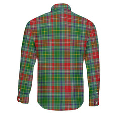 Clan Muirhead Tartan Long Sleeve Button Shirt Crest And Plaid Basic Style