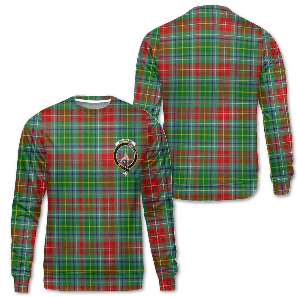 Clan Muirhead Tartan Men Sweatshirt Crest And Plaid Basic Style