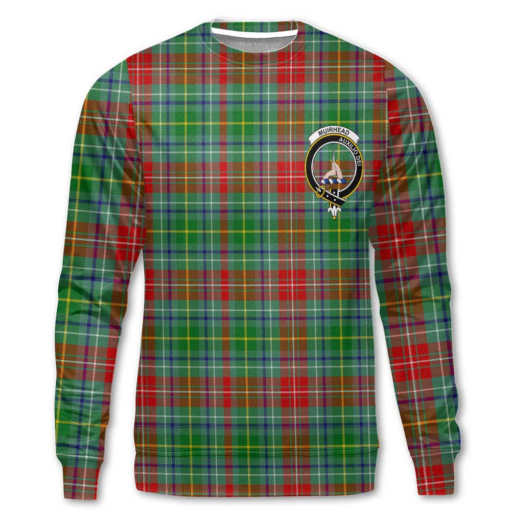 Clan Muirhead Tartan Men Sweatshirt Crest And Plaid Basic Style