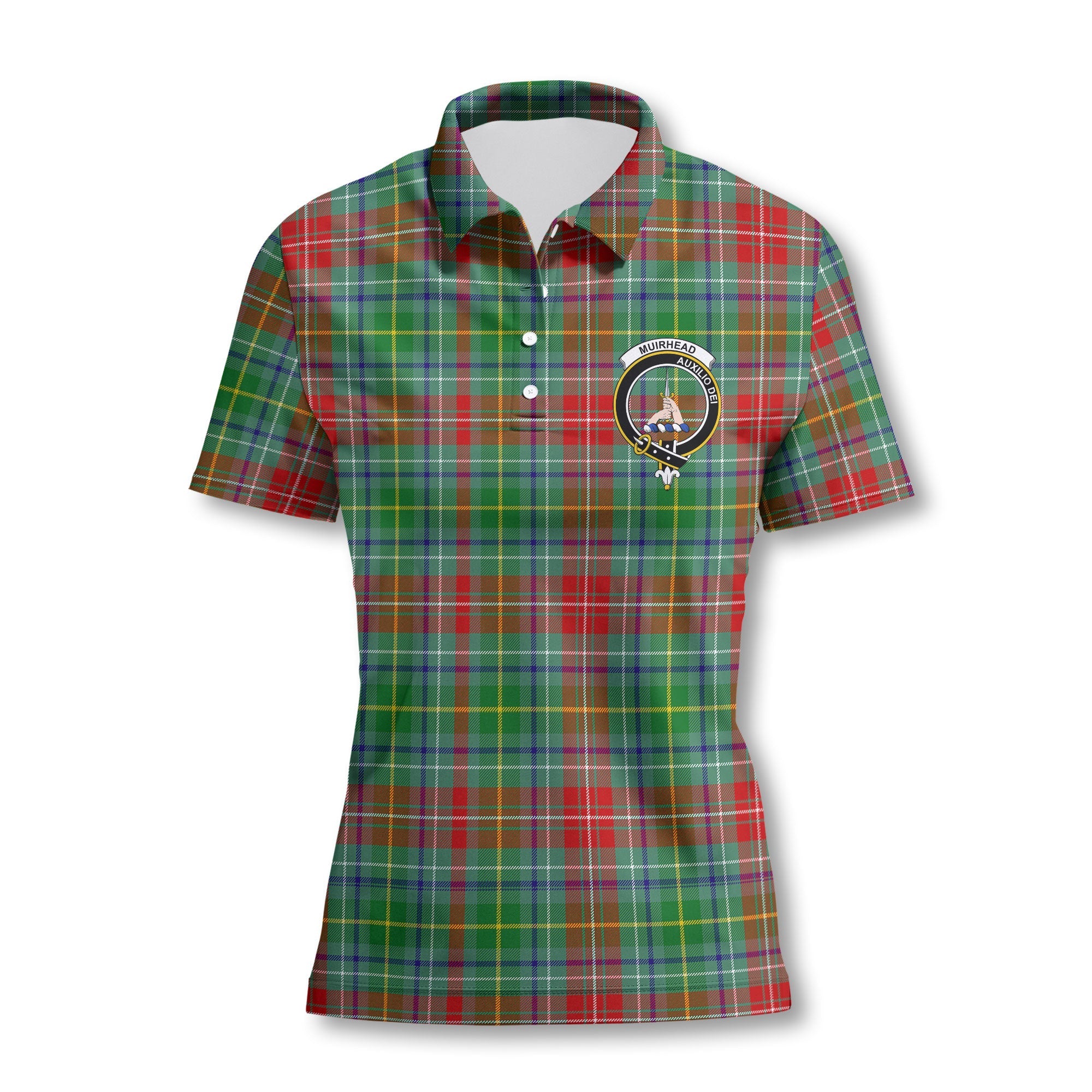 Clan Muirhead Tartan Women Polo Shirt Crest And Plaid Basic Style