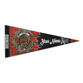 Clan Munro Tartan Felt Pennant Crest And Plaid Basic Style