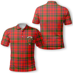Clan Munro Tartan Golf Men Polo Shirt Crest And Plaid Basic Style