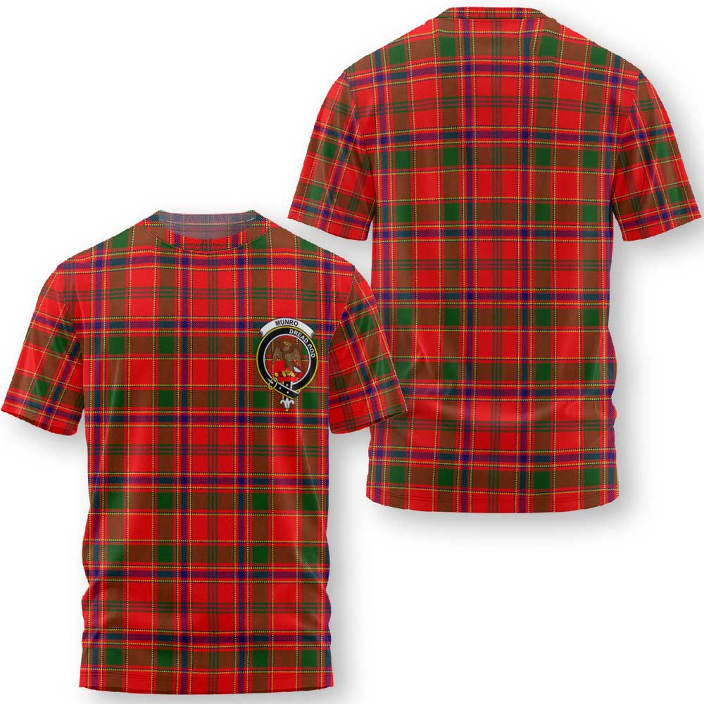 Clan Munro Tartan Women T Shirt Crest And Plaid Basic Style