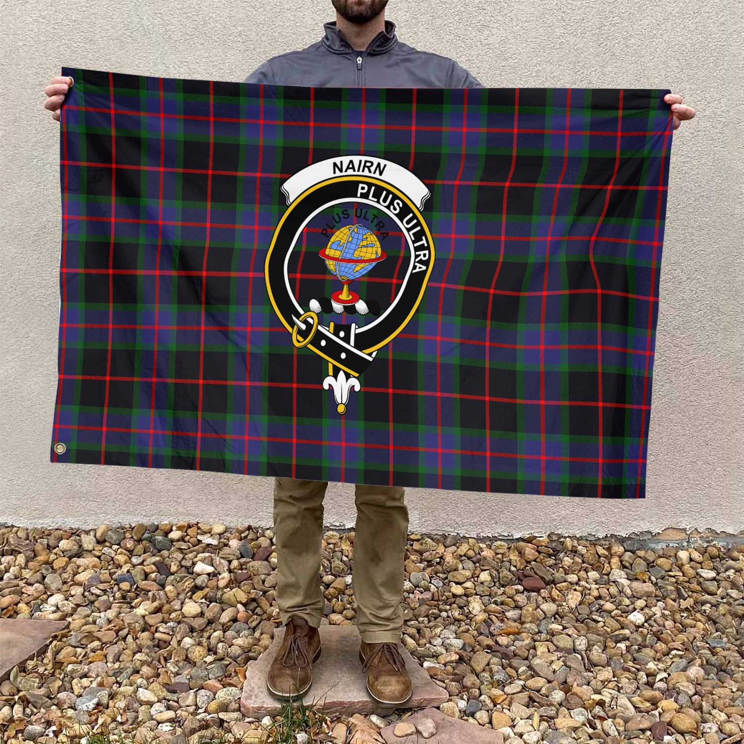 Clan Nairn Tartan Flag Crest And Plaid Basic Style