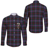 Clan Nairn Tartan Long Sleeve Button Shirt Crest And Plaid Basic Style