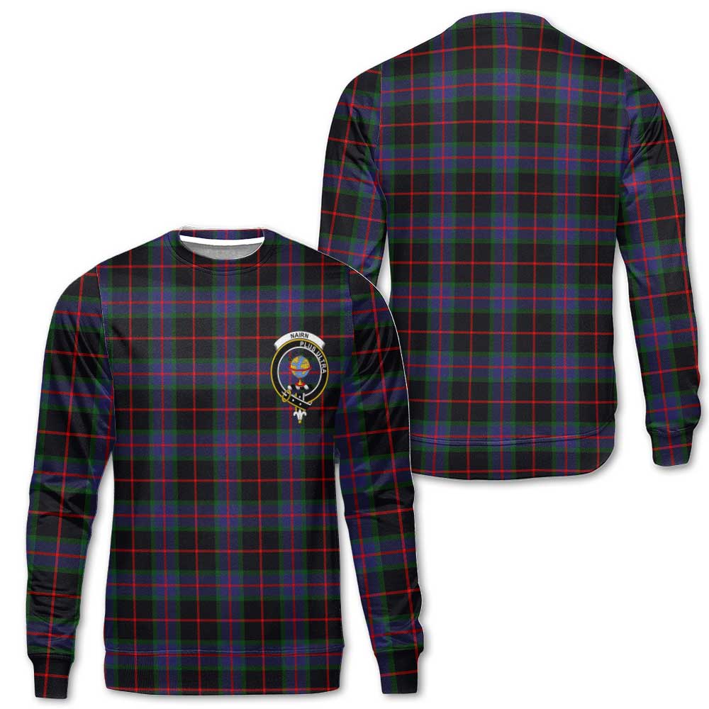 Clan Nairn Tartan Men Sweatshirt Crest And Plaid Basic Style