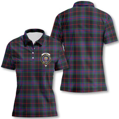 Clan Nairn Tartan Women Polo Shirt Crest And Plaid Basic Style