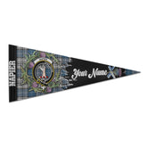 Clan Napier Tartan Felt Pennant Crest And Plaid Basic Style