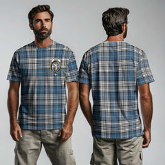 Clan Napier Tartan Men T Shirt Crest And Plaid Basic Style