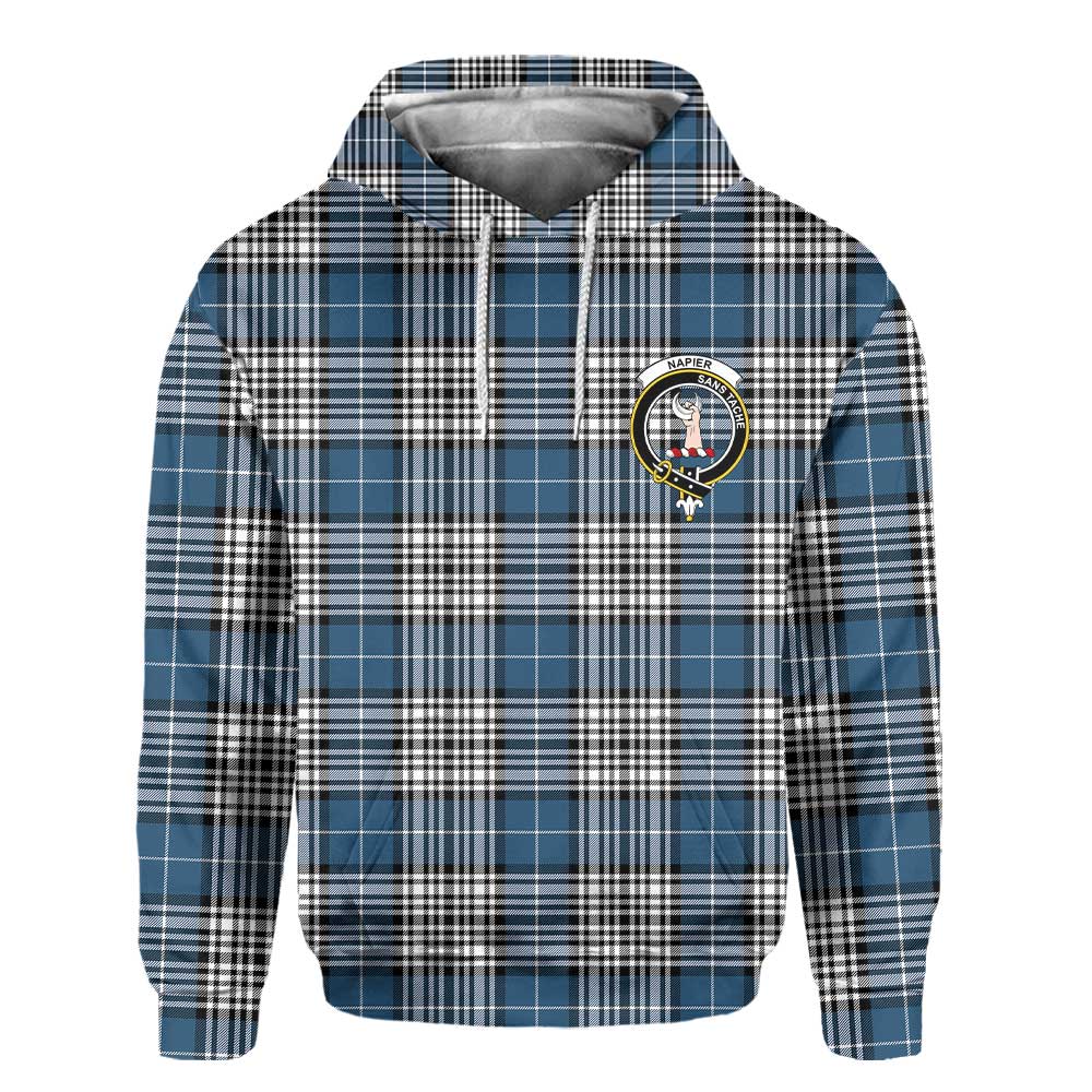 Clan Napier Tartan Women Hoodie Crest And Plaid Basic Style