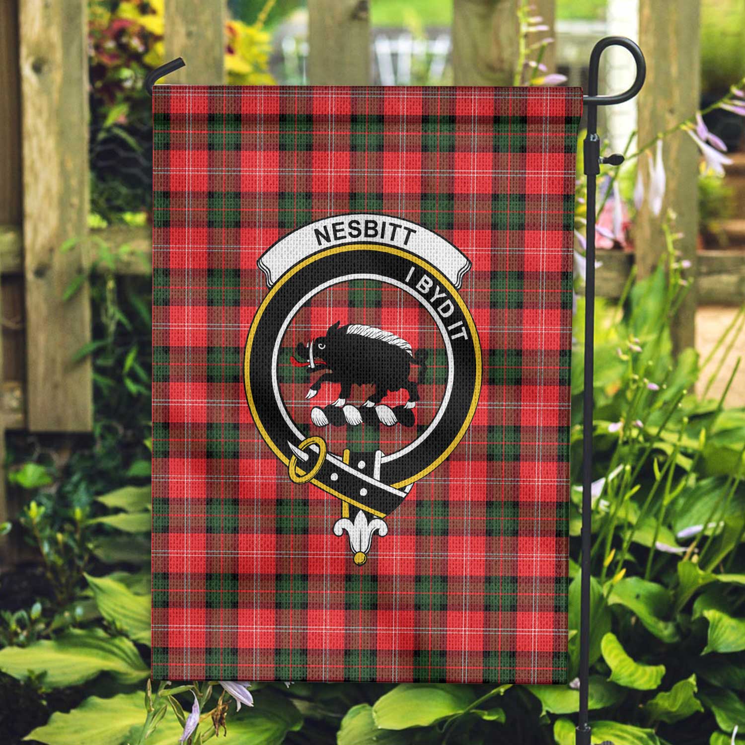 Clan Nesbitt Tartan Garden Flag Crest And Plaid Basic Style