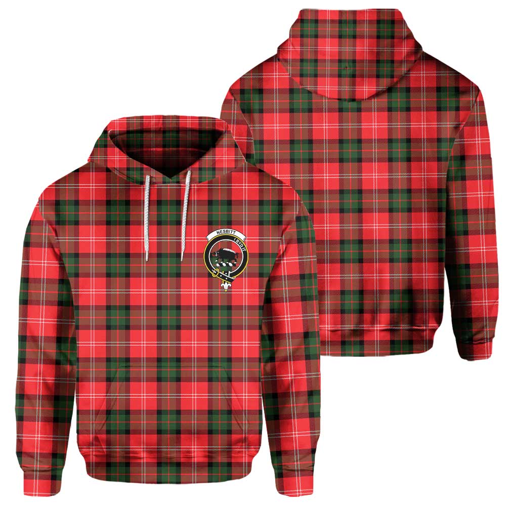 Clan Nesbitt Tartan Men Hoodie Crest And Plaid Basic Style