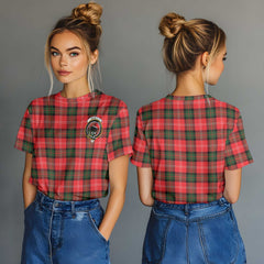 Clan Nesbitt Tartan Women T Shirt Crest And Plaid Basic Style