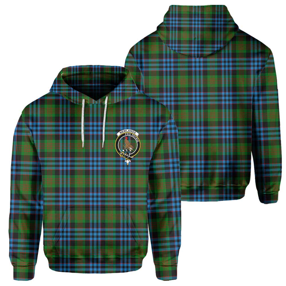 Clan Newlands Tartan Women Hoodie Crest And Plaid Basic Style