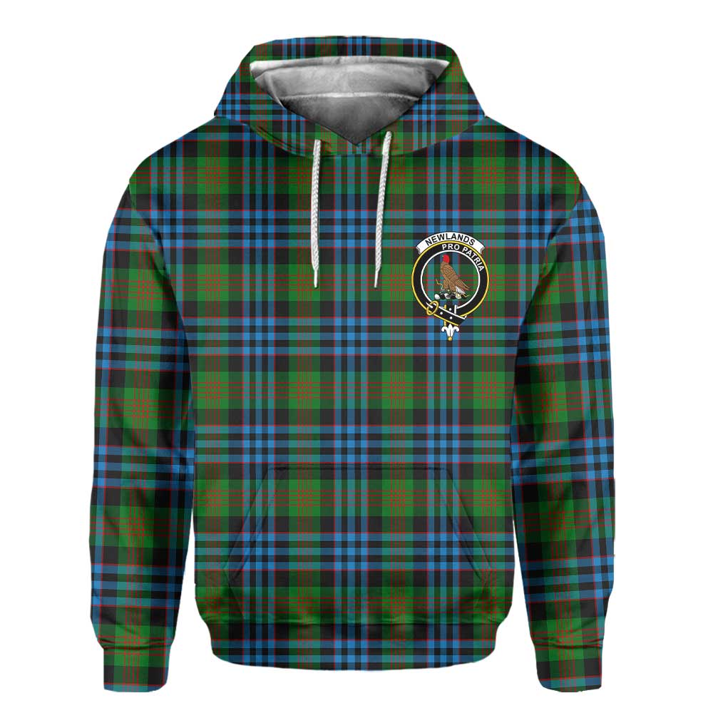 Clan Newlands Tartan Women Hoodie Crest And Plaid Basic Style
