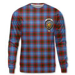 Clan Newton Tartan Women Sweatshirt Crest And Plaid Basic Style