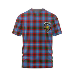 Clan Newton Tartan Women T Shirt Crest And Plaid Basic Style