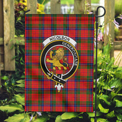 Clan Nicolson Tartan Garden Flag Crest And Plaid Basic Style