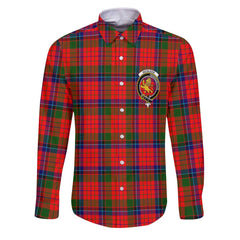 Clan Nicolson Tartan Long Sleeve Button Shirt Crest And Plaid Basic Style